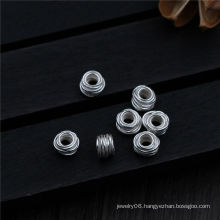 wholesale hand made 925 Sterling Silver Winding spacer Beads for jewelry making